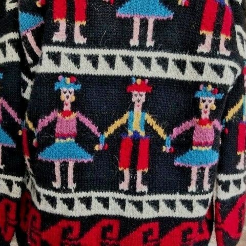 PRICE FIRM Lord & Taylor Cardigan Sweater Folkart Alpaca VTG PRICE FIRM - Picture 4 of 8
